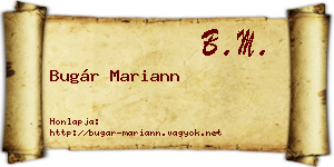 Bugár Mariann névjegykártya